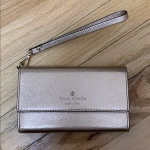 Metallic Gold Kate Spade Clutch/Wristlet